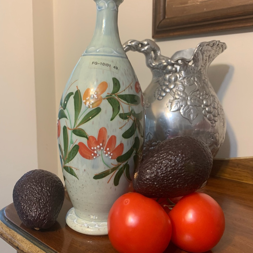 Vintage Romancing Provence Oil Decanter. Hand painted France